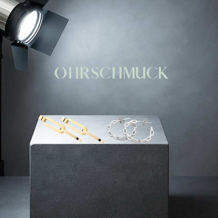 Moderne und klassische Ohrstecker und Creolen aus Edelstahl oder Silber, auch vergoldet. Edelstahl Schmuck aus Österreich von der Marke Hug the Lioness in Wattens,Tirol.