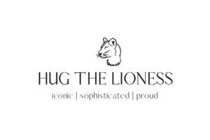 Logo Hug the Lioness mit Kopf einer Löwin