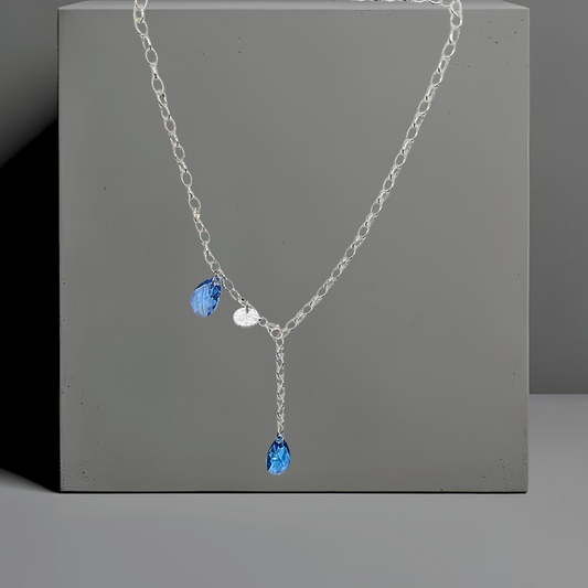 Y-Kette Alessia 925 Sterlingsilber Cool Blue
